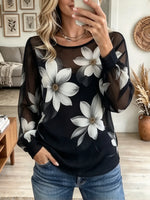 Women's Floral Print Chiffon Blouse