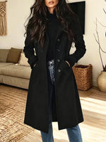 Retro Western Art Casual Stylish Long Sleeve Suede Long Coat