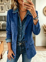 Women's Suede Tailored Blazer
