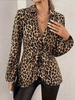 Vintage Elegant Leopard Print Shirt
