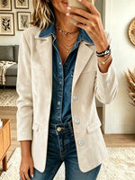 Women's Suede Tailored Blazer
