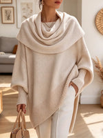 Retro Chic Cowl Neck Art Casual Stylish Long Sleeve Knit Sweater