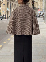 Retro Plaid Pattern Classic Art Casual Lapel Stylish Long Sleeve Coat