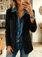 Women's Suede Tailored Blazer