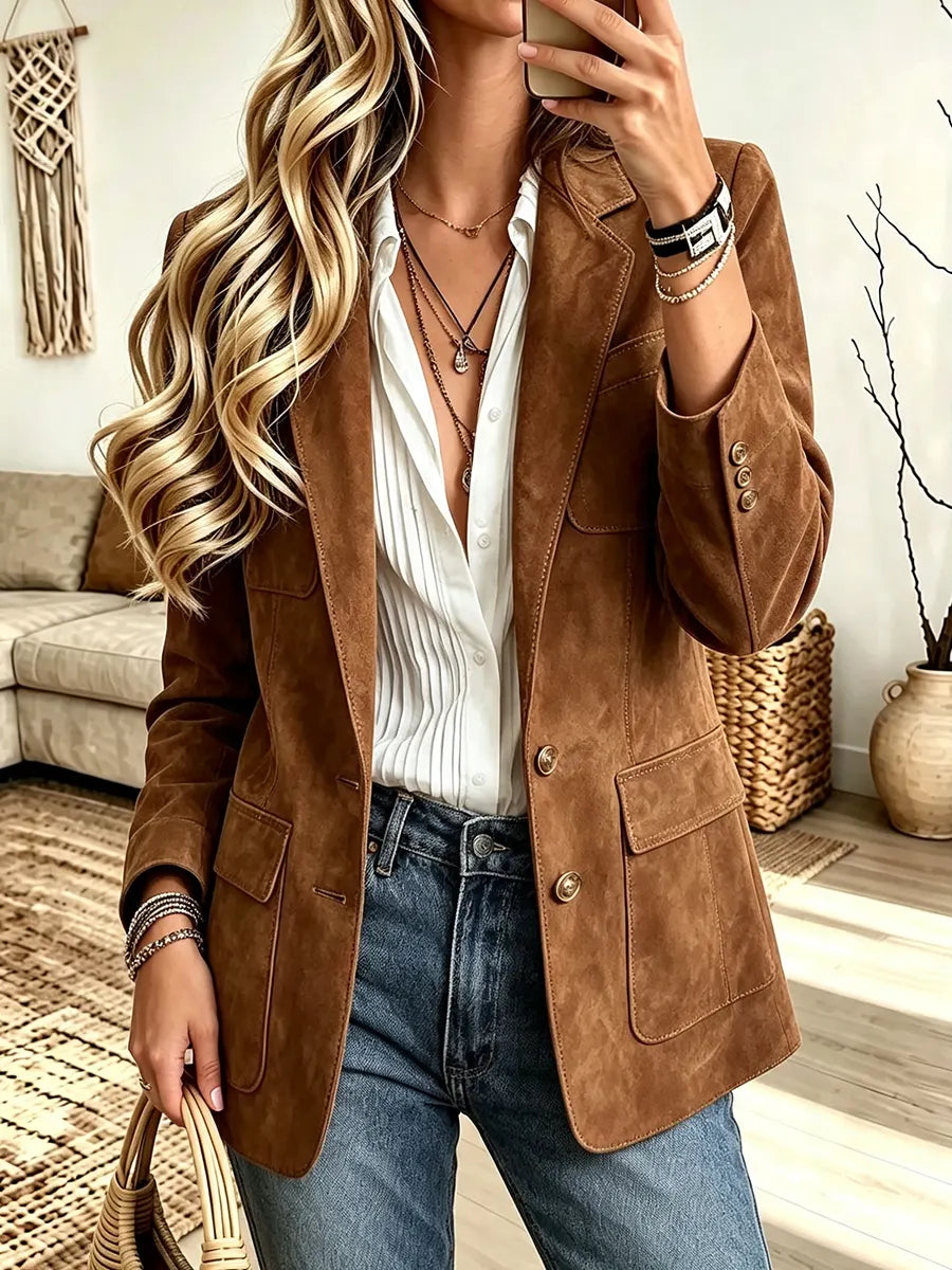 Women's Vintage Lapel Jacket