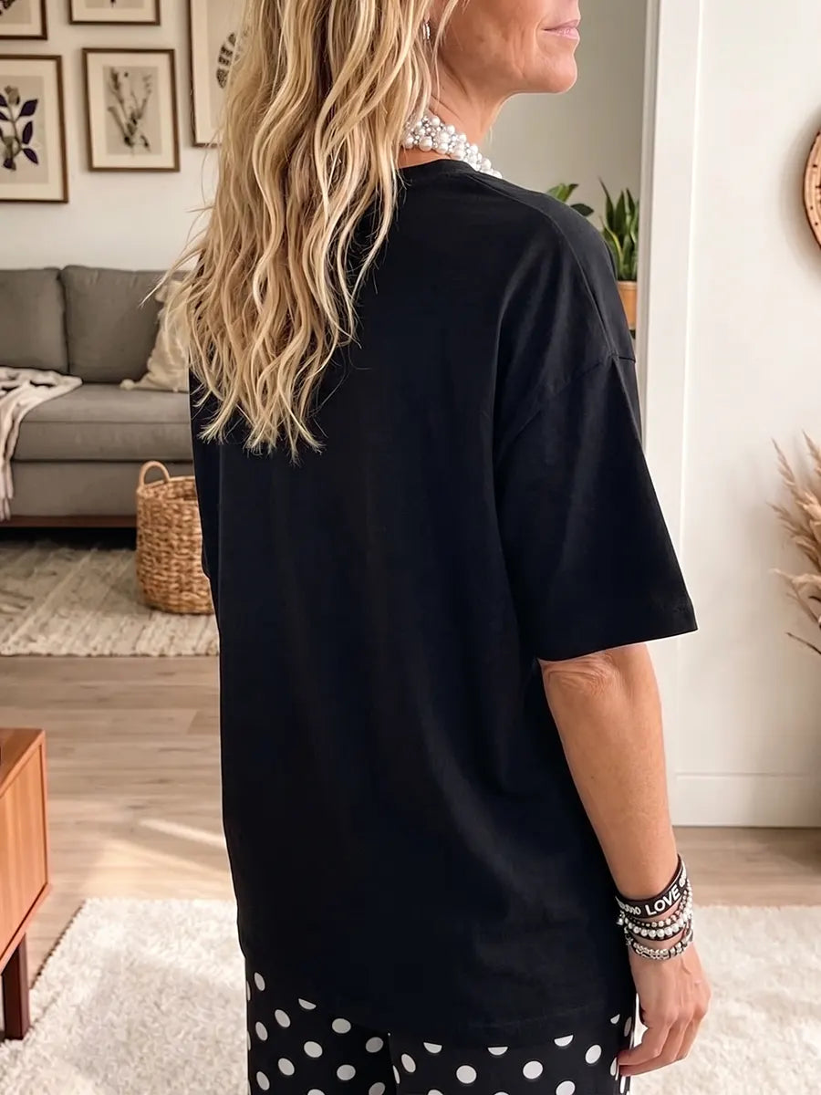 Vintage Elegant Shiny Patchwork Ghost T-shirt