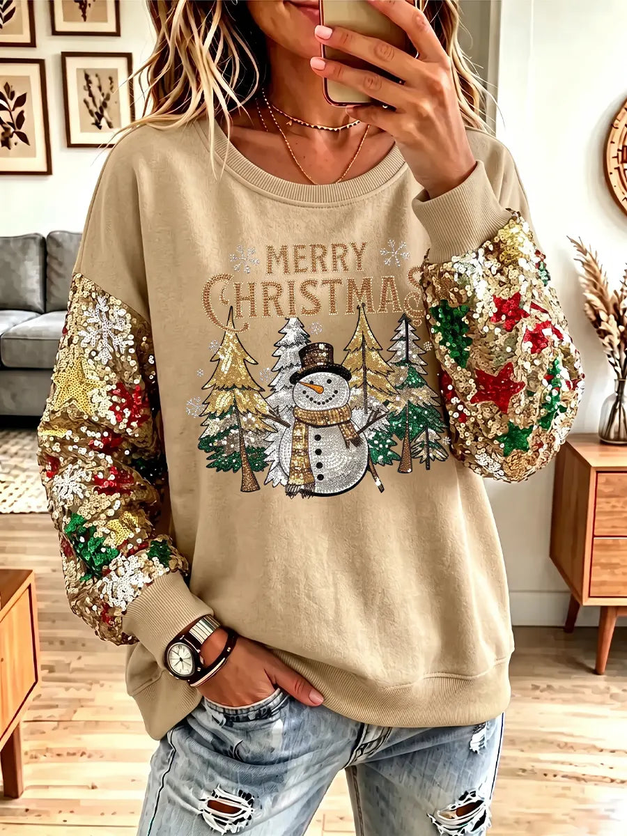 Vintage Elegant Sparkly Christmas Tree Sweatshirt