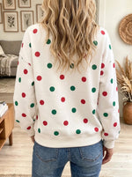 Women's Joy Polka Dot Holiday Sweatshirt