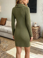 Vintage Elegant Knitted Fabric Dress