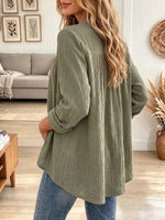 Vintage Elegant Cotton-linen Blend Cardigan Top Two-piece Set
