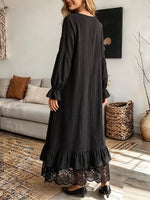 Vintage Elegant Patchwork Lace Dress