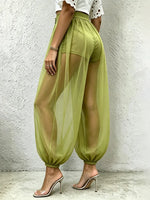 Women's Mesh See-through High-waist Pants