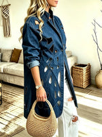 Women's Vintage Cutout Denim Jacket