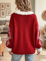 Women's Faux Fur Snowflake Sweater