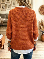 Women's Chunky Knit Cross-Front Batwing Poncho Sweater
