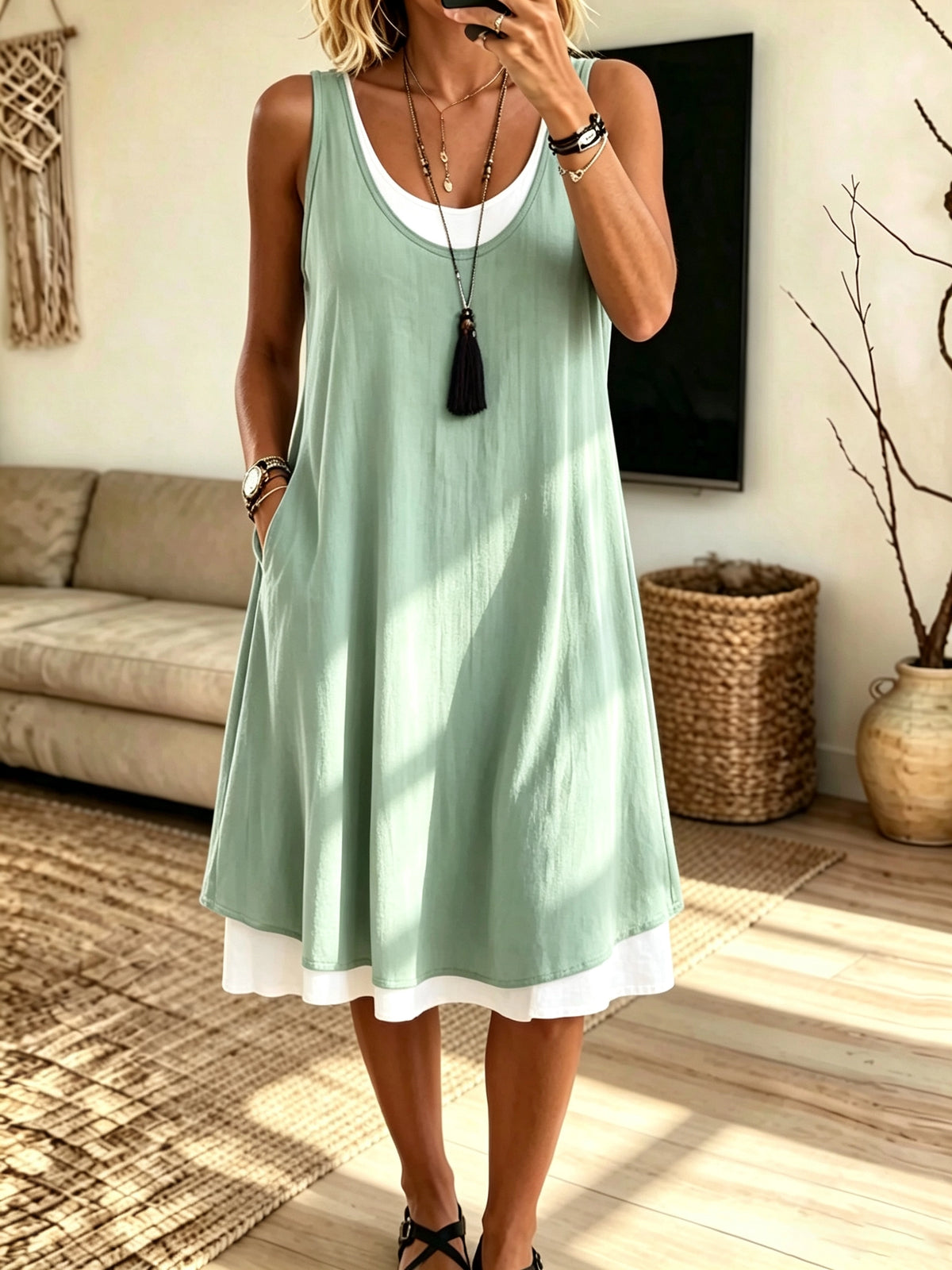 Women's Layered Tank Dress