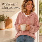 Women's Ruffle Cuff Velvet Relaxed Hoodie