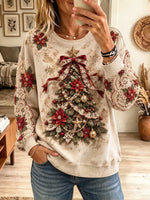 Women's Vintage Christmas Tree Sweatshirt