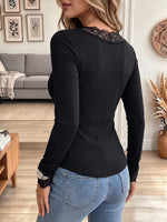 Vintage Elegant Patchwork Lace Shirt