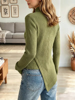 Vintage Elegant Knit AsymmetricalShirt