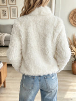 Women's Buckle Strap Fux Fur Short Coat