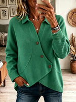 Women's Asymmetrical Button Cardigan Sweater