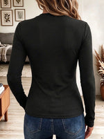 Women's Ribbed Knit Asymmetric Top with Contrast Faux Leather Buckle Strap