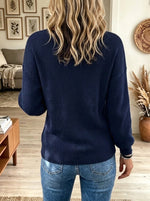 Women's Ladder Cutout Ribbed Knit Sweater