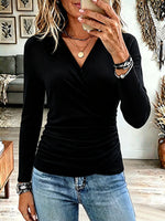 Vintage Elegant Crinkled Cotton T-shirt