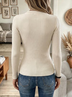 Women's Twist Cutout Ribbed Knit Top