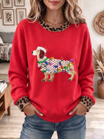 Vintage Elegant Sparkly Christmas Dog Sweatshirt