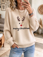 Women's Reindeer Print Knit Sweater