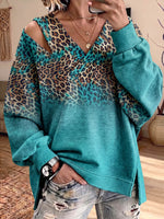 Vintage Elegant Cotton Fabric Patchwork Patterned Print Sweatshirt